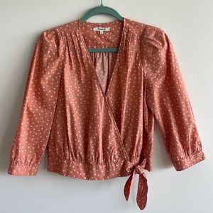 Madewell Stars Wrap Top Size Small